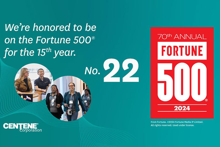 Centene ranks No. 22 on Fortune 500 in 2024