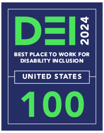 Best Place to Work for Disability Inclusion - 100 score Disability Equality Index DEI